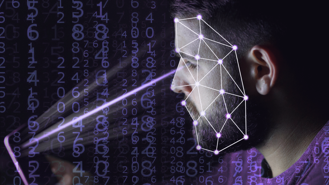 SARS Biometric Verification: What Businesses Need to Know for VAT and PAYE Registration A person’s face being scanned with digital facial recognition lines and data overlays, representing SARS’s new biometric verification process for tax registration.